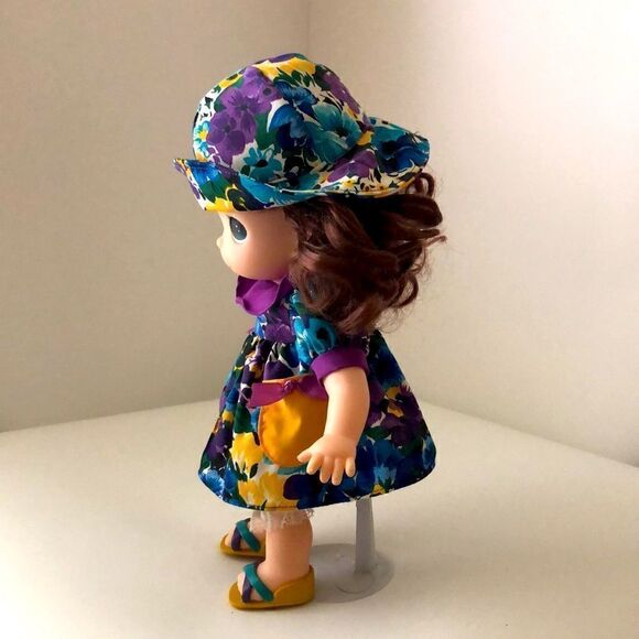 Pinterest Precious Moments Doll Vinyl Plush Frances #1442 Floral Spring Dress - Picture 4 of 5
